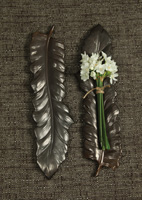 Ceramic Feather Tray/Bronze